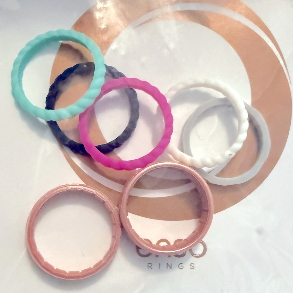 ENSO Silicone Rings Classic Braided Women's Size 7 Bundle
